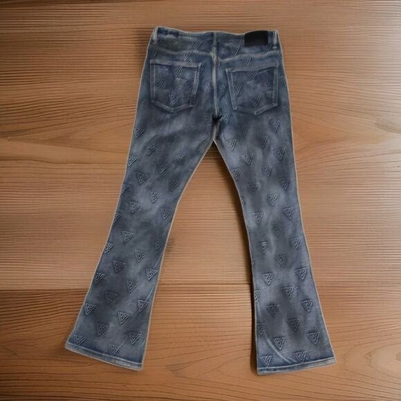 Valabasas Men's Tagged Stacked Denim Flare In Dirty Vintage Jeans Size 32 - Picture 9 of 16